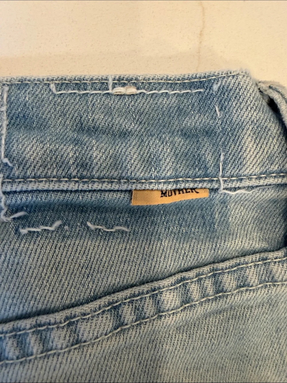 Mother button fly The Scrapper Cuff Ankle Fray Jeans
